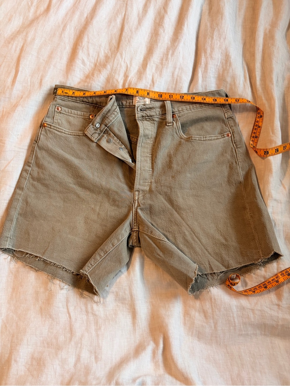 Levi's Tan/Cream Denim Jean Shorts